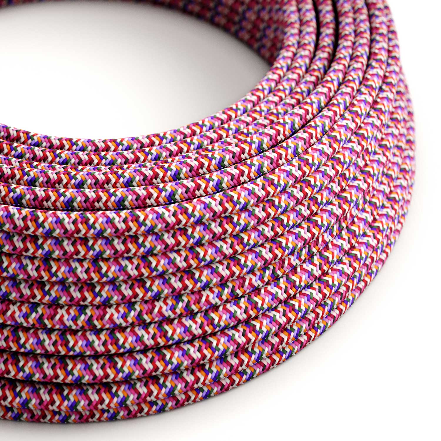Pixel Pink covered Round electric cable - RX00