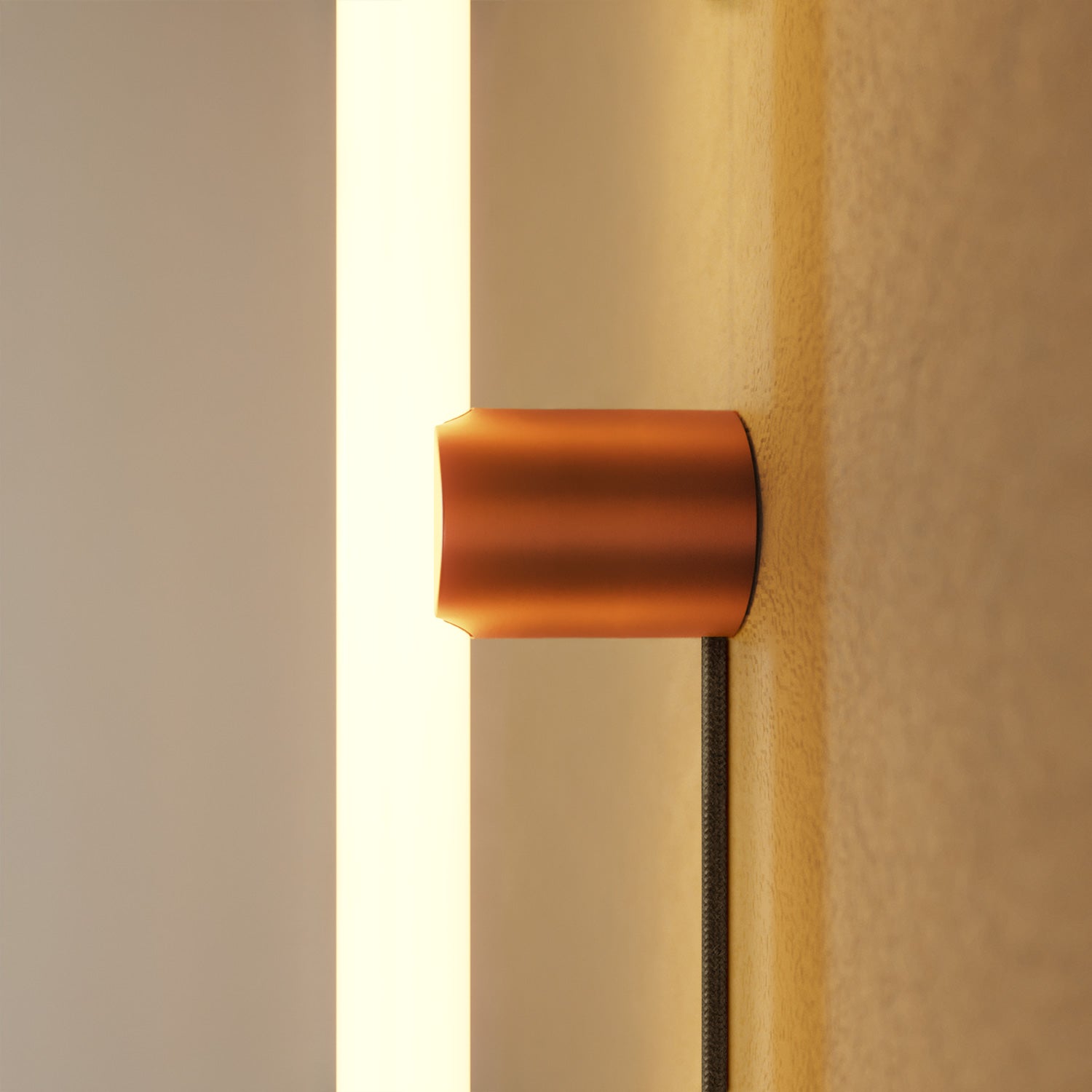 Portalampada S14d Spostaluce in metallo da parete o soffitto - Rame satinato