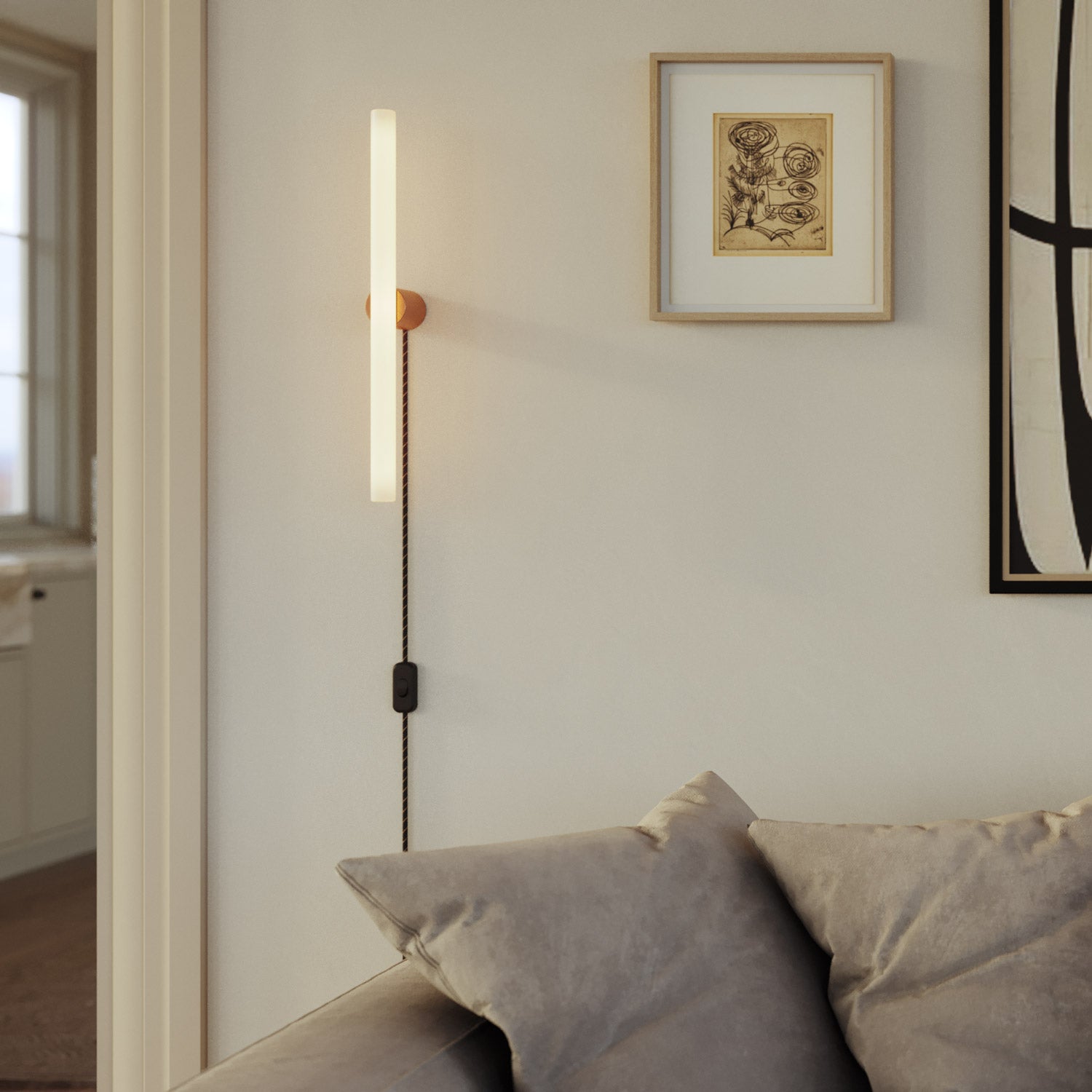 Portalampada S14d Spostaluce in metallo da parete o soffitto - Rame satinato