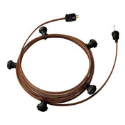 Ready-to-use 25ft String Light with 5 black Sockets, Hook and Plug - CZ22