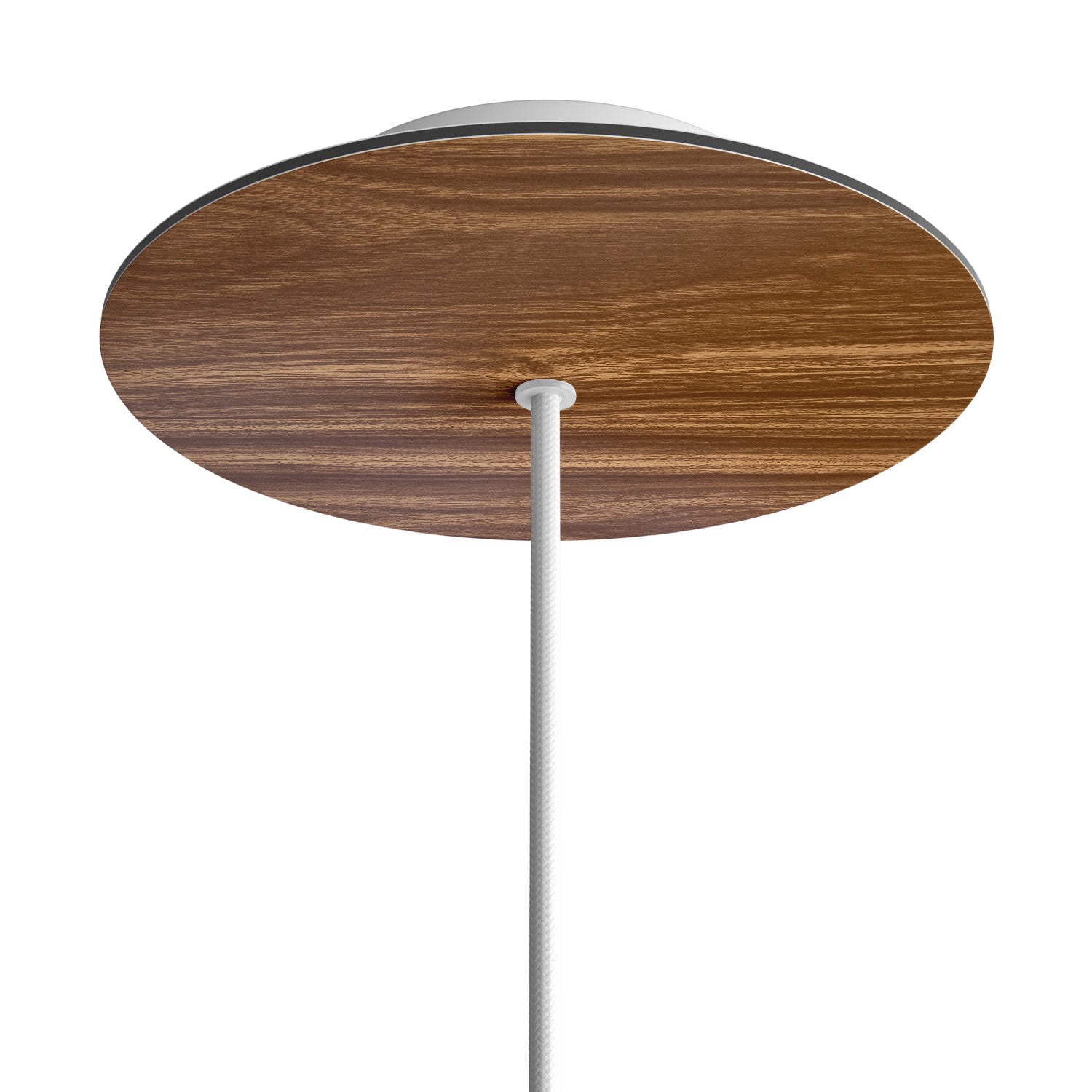 Rosone Rose-One rotondo, diametro 200 mm con 1 foro e 4 fori laterali - Legno Bianco