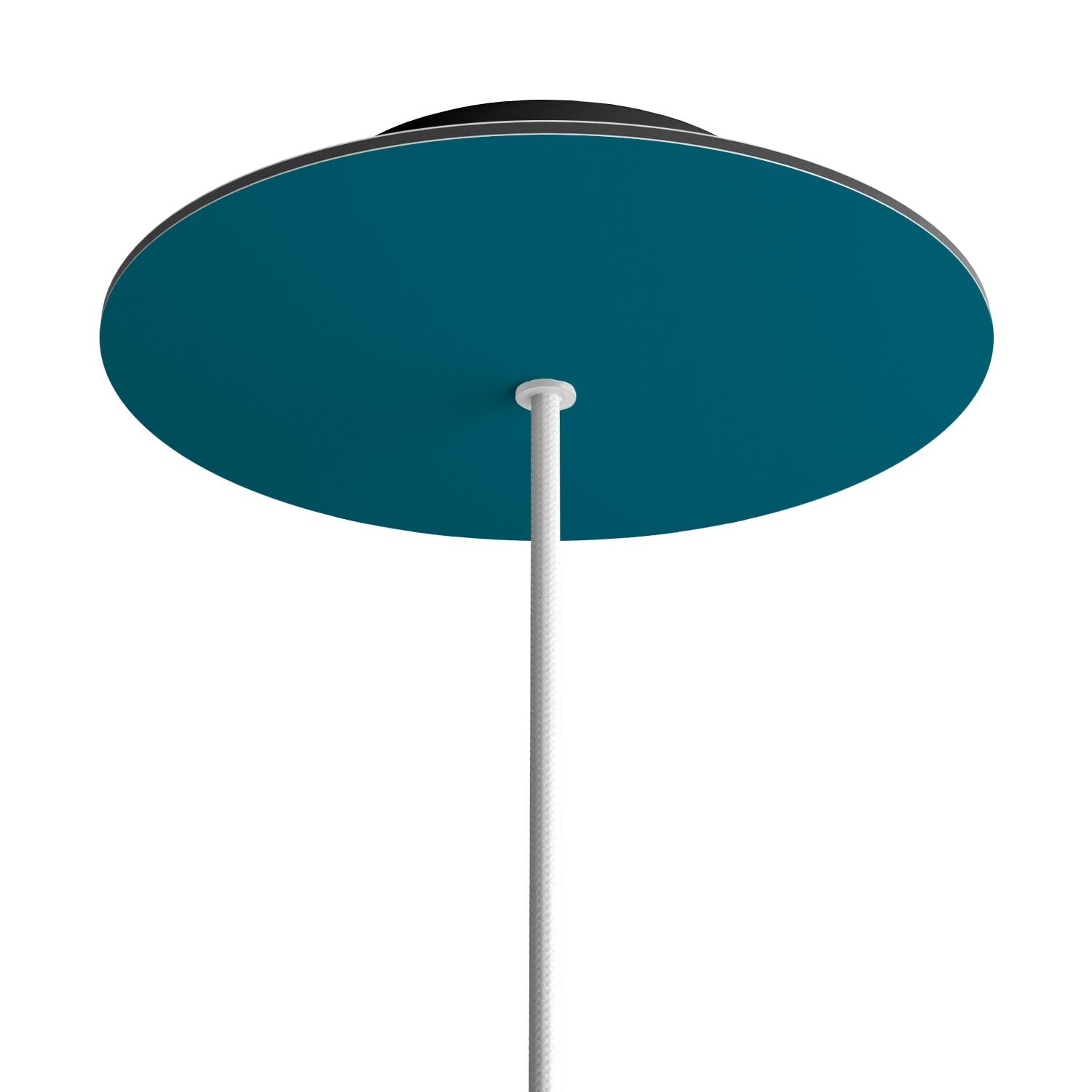 Rosone Rose-One rotondo, diametro 200 mm con 1 foro e 4 fori laterali - Petrolio Nero