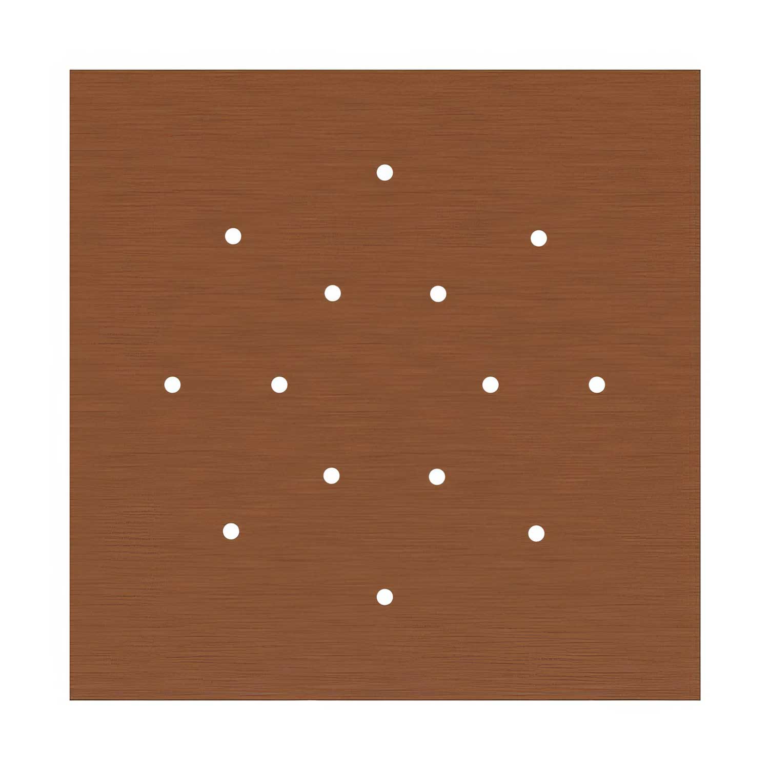 Rosone XXL Rose-One quadrato, 400 mm con 14 fori e 4 fori laterali - Dibond Rame satinato Bianco