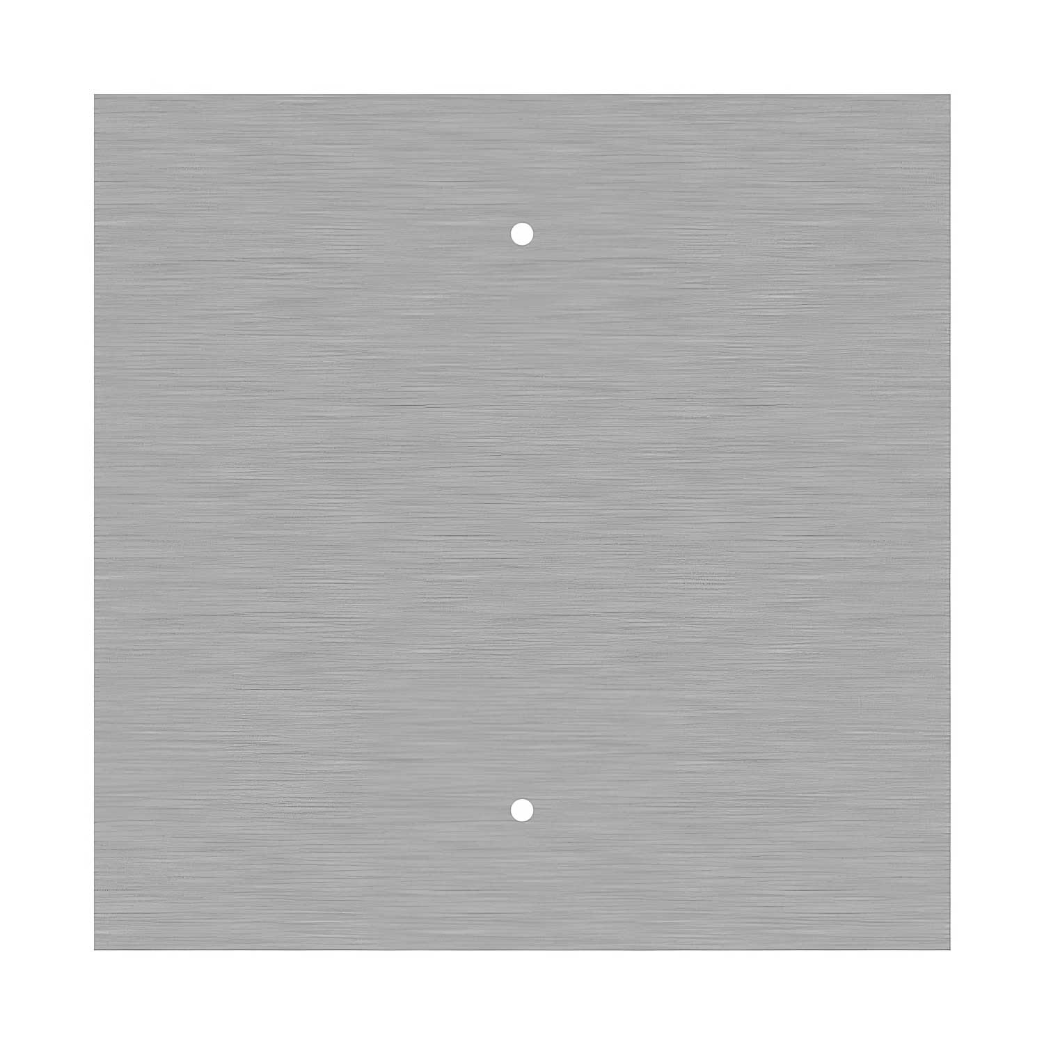 Rosone XXL Rose-One quadrato, 400 mm con 2 fori e 4 fori laterali - Dibond Acciaio satinato Bianco