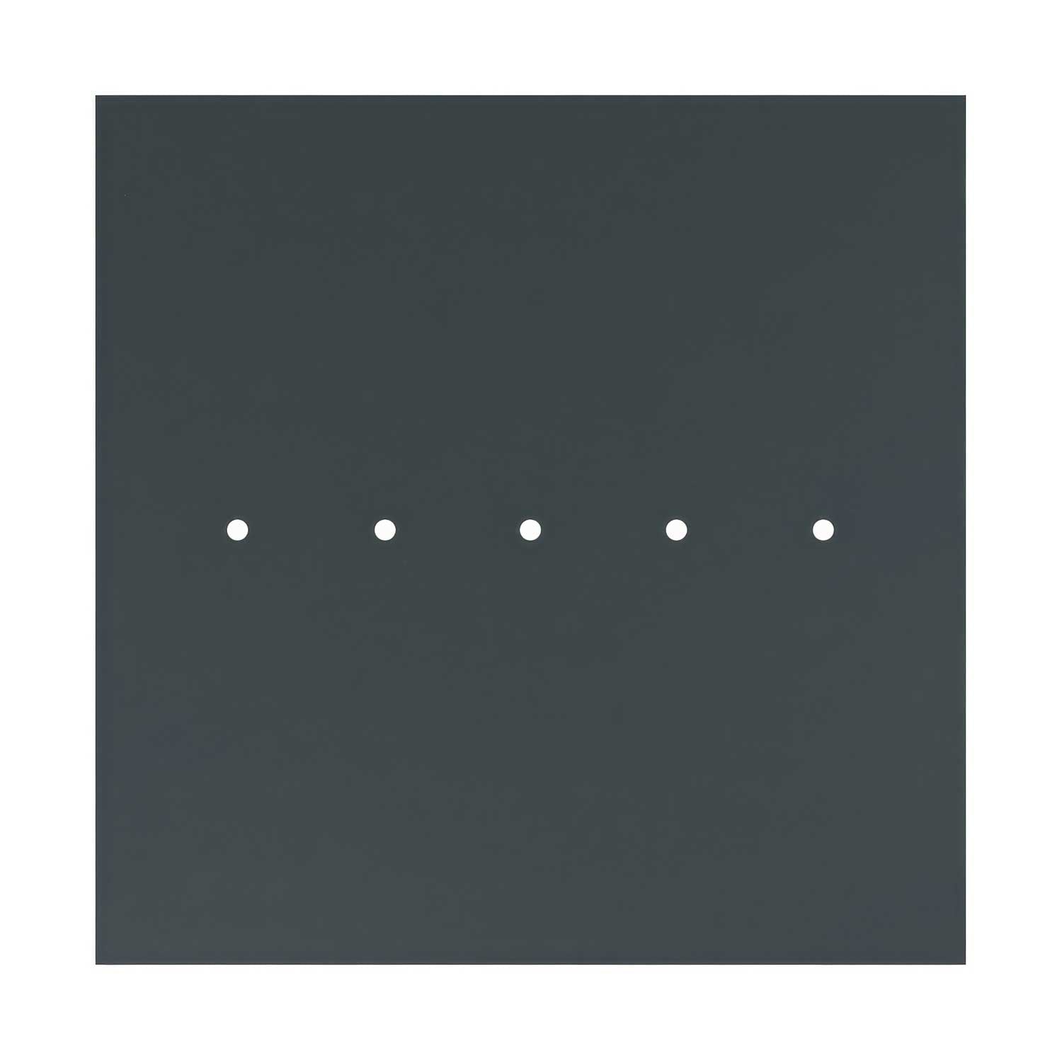 Rosone XXL Rose-One quadrato, 400 mm con 5 fori in linea e 4 fori laterali - Antracite Bianco