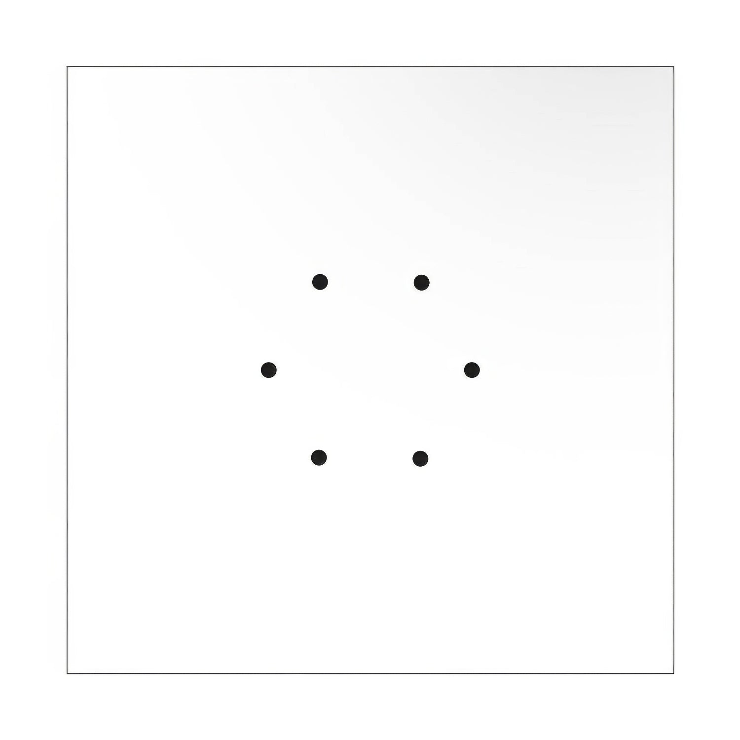 Rosone XXL Rose-One quadrato, 400 mm con 6 fori e 4 fori laterali - Bianco opaco Bianco