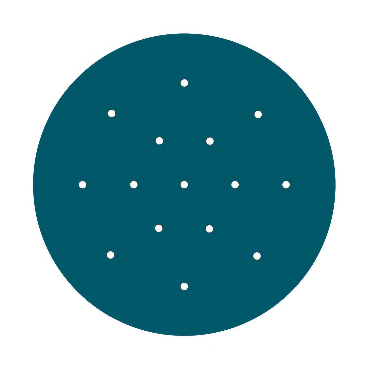 Rosone XXL Rose-One rotondo, diametro 400 mm con 15 fori e 4 fori laterali - Petrolio Bianco