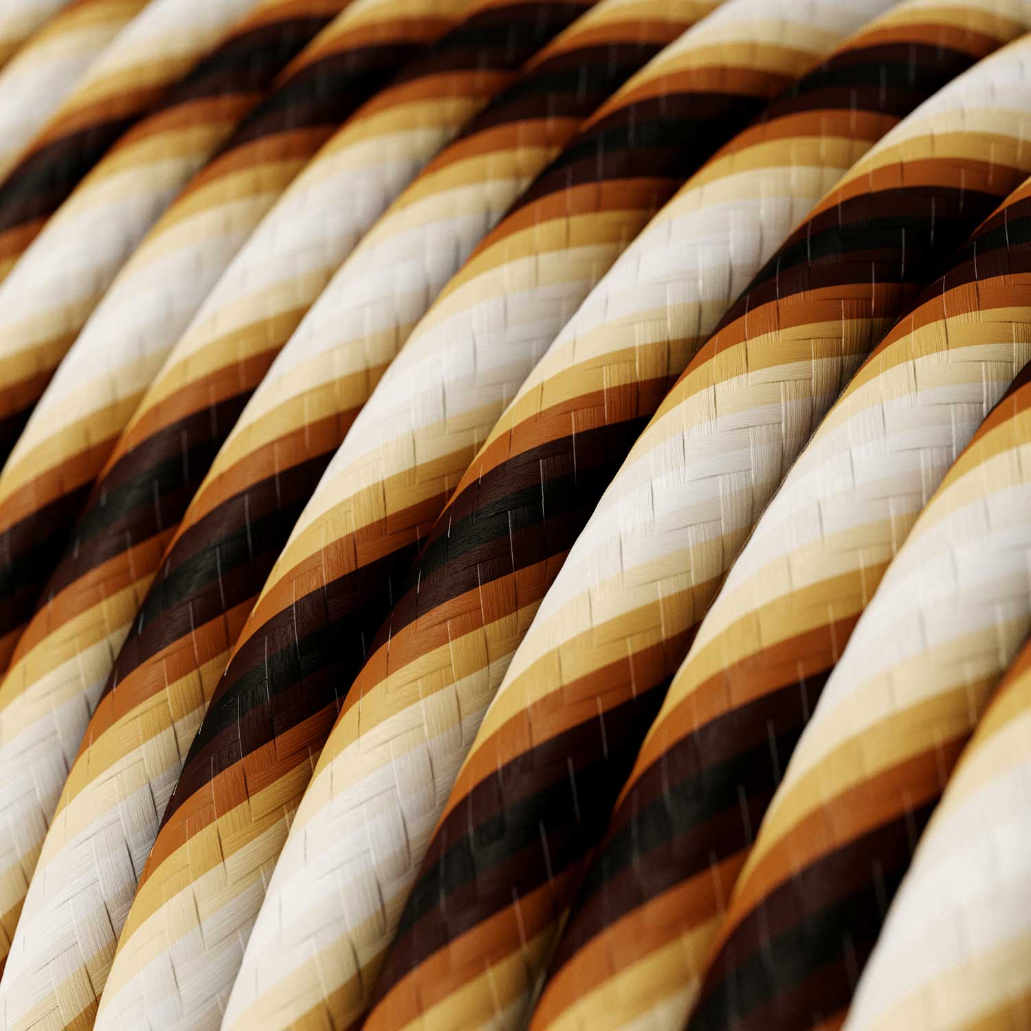 Round Electric Vertigo HD Cable covered by Mr Brown fabric ERM61