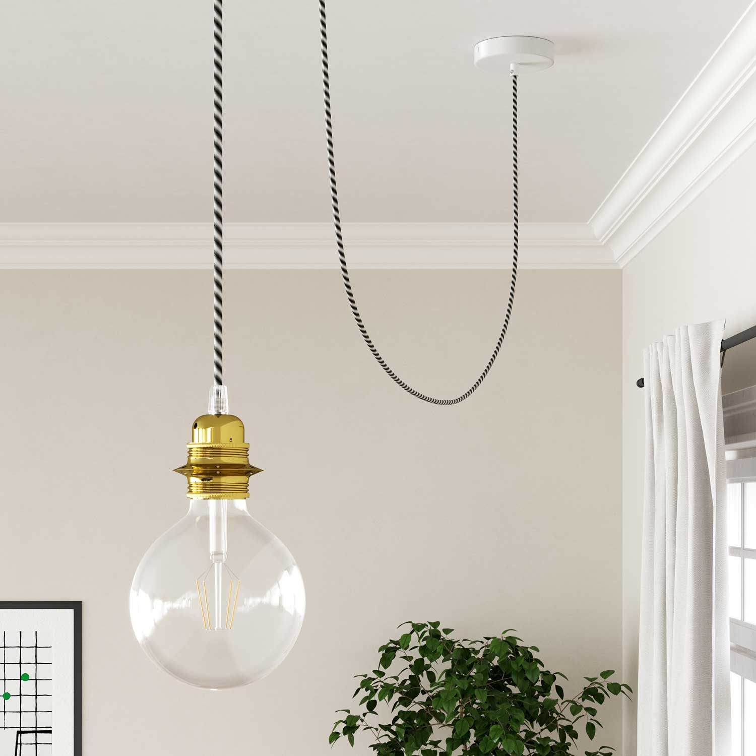 Round Electric Vertigo HD Cable covered by Mr Gray fabric ERM63