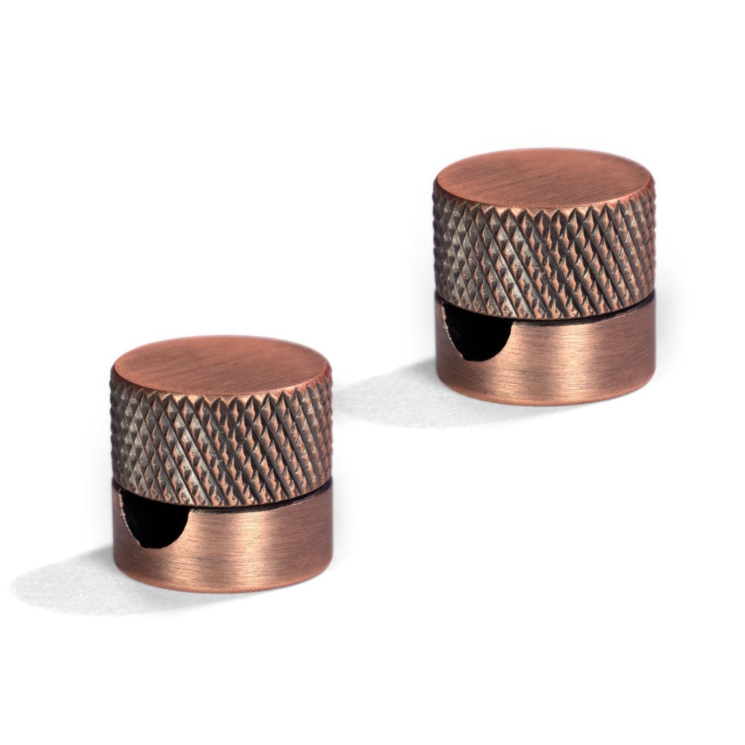 Sarè - Fissaggio a parete, passacavo in metallo per cavo tessile - Rame satinato