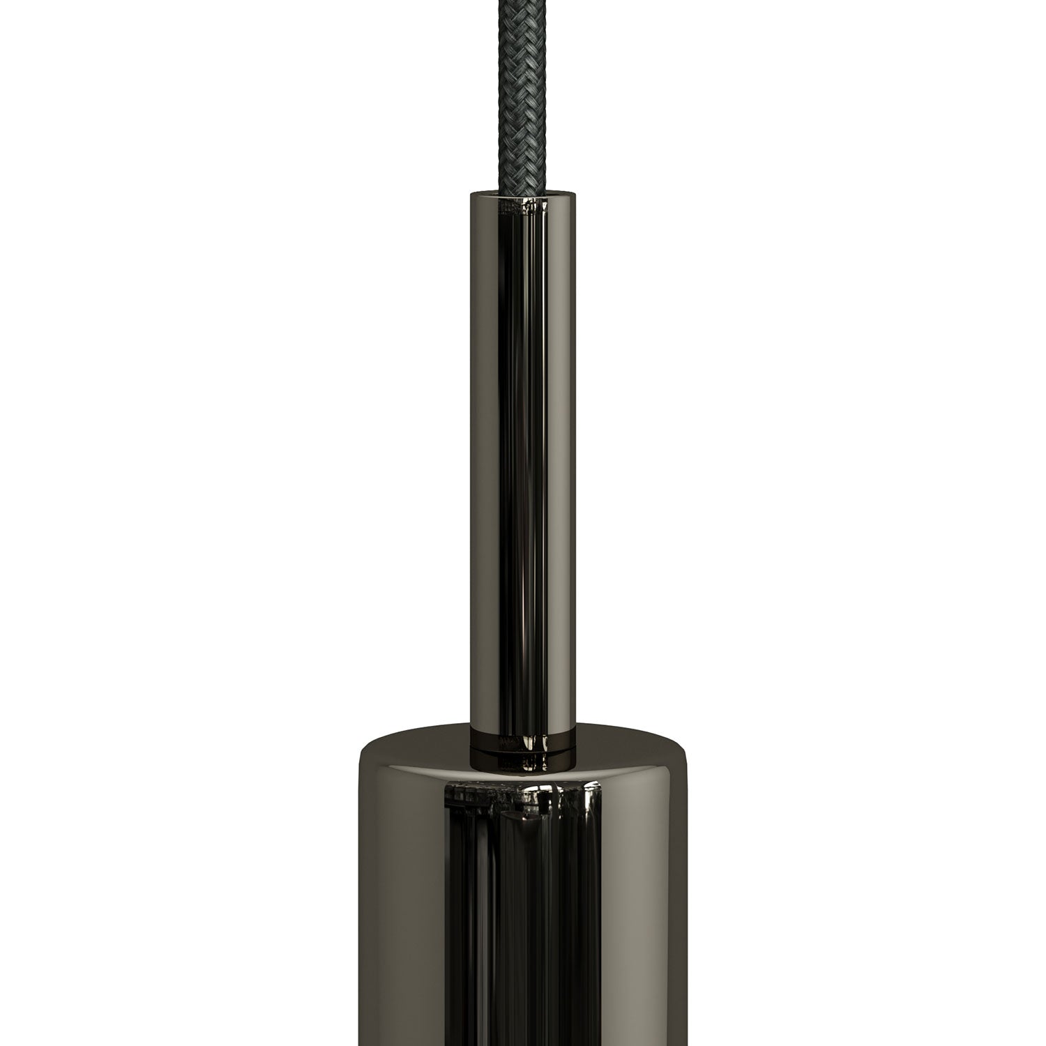 Serracavo cilindrico in metallo lunghezza 7 cm completo di tige, dado e rondella - Nero perla