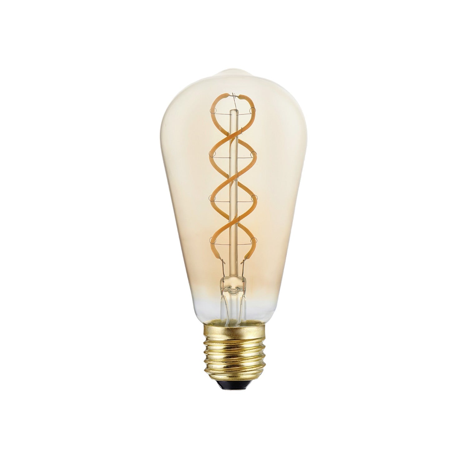 SI! Lampada da tavolo a 5V con lampadina ST64 e base metallica - Nero