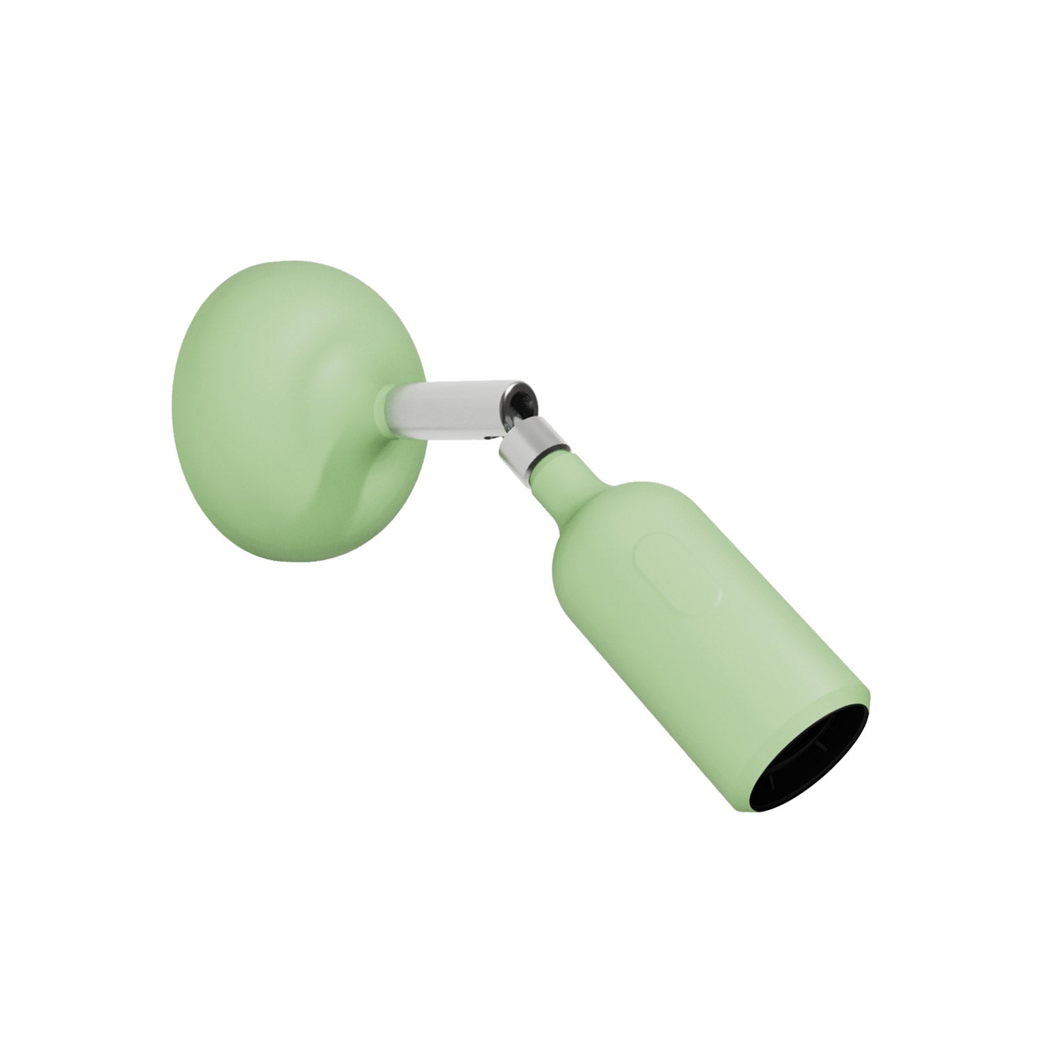 Silicone Fermaluce lamp with joint and built-in switch - Soft green