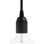 Smooth Sided Thermoplastic E26 light bulb socket kit - Black