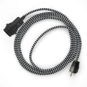 Snake for lampshade - Plug-in lamp with Zig-Zag fabric cable - RZ04