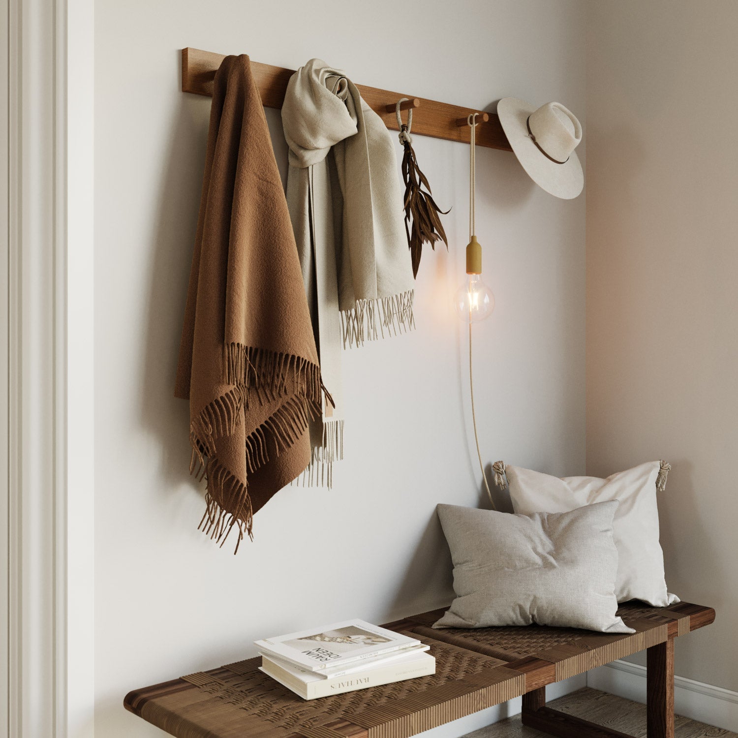 Snake - Silicone lamp with switch and plug Mustard