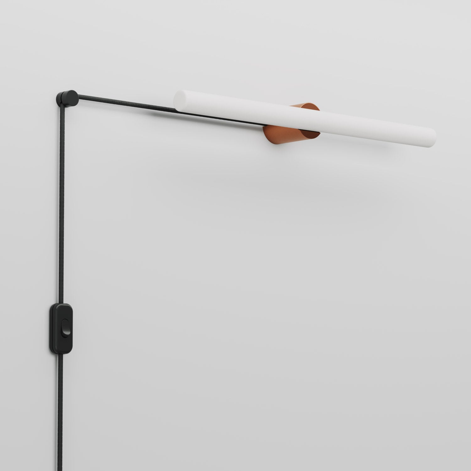 Spostaluce Plug-in Light with Metal Finish and S14d LED Linear Light Bulb - Brushed Copper