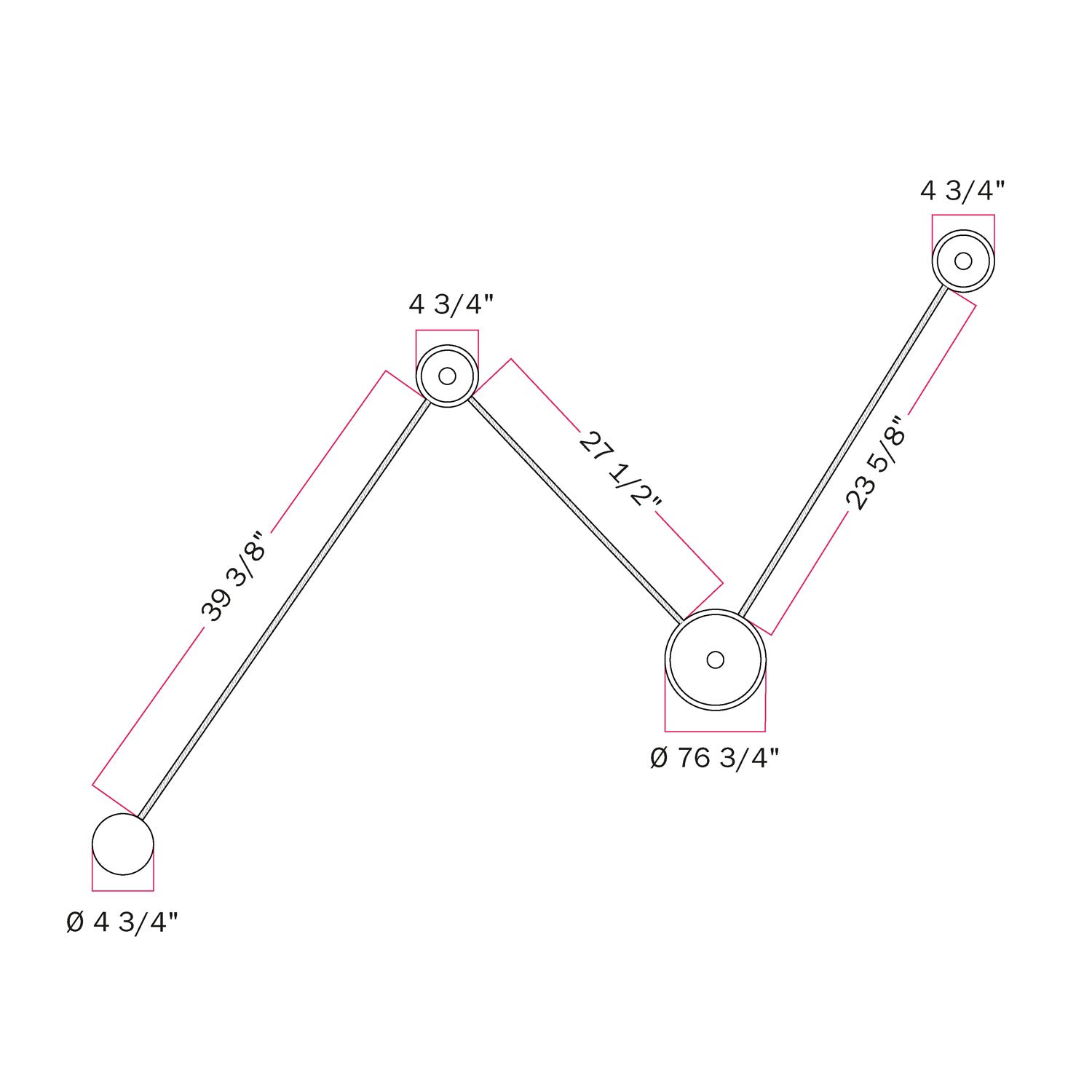 Spostaluce wall lamp with 3 Ghost bulbs and white cable