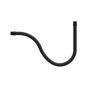 Tubo curvo di estensione a S per lampada, 16,5 cm in metallo - Nero