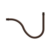 Tubo curvo di estensione a S per lampada, 16,5 cm in metallo - Ruggine scura verniciata