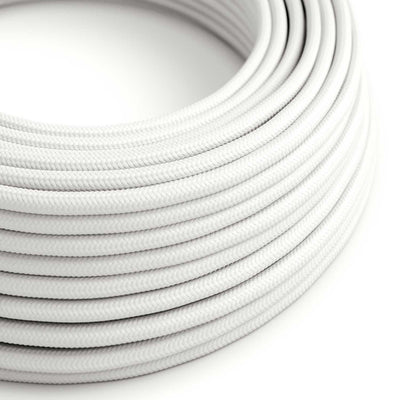 Cable eléctrico redondo resistente a los rayos UV con revestimiento de tela Blanca SM01 para uso exterior - Compatible con Eiva Outdoor